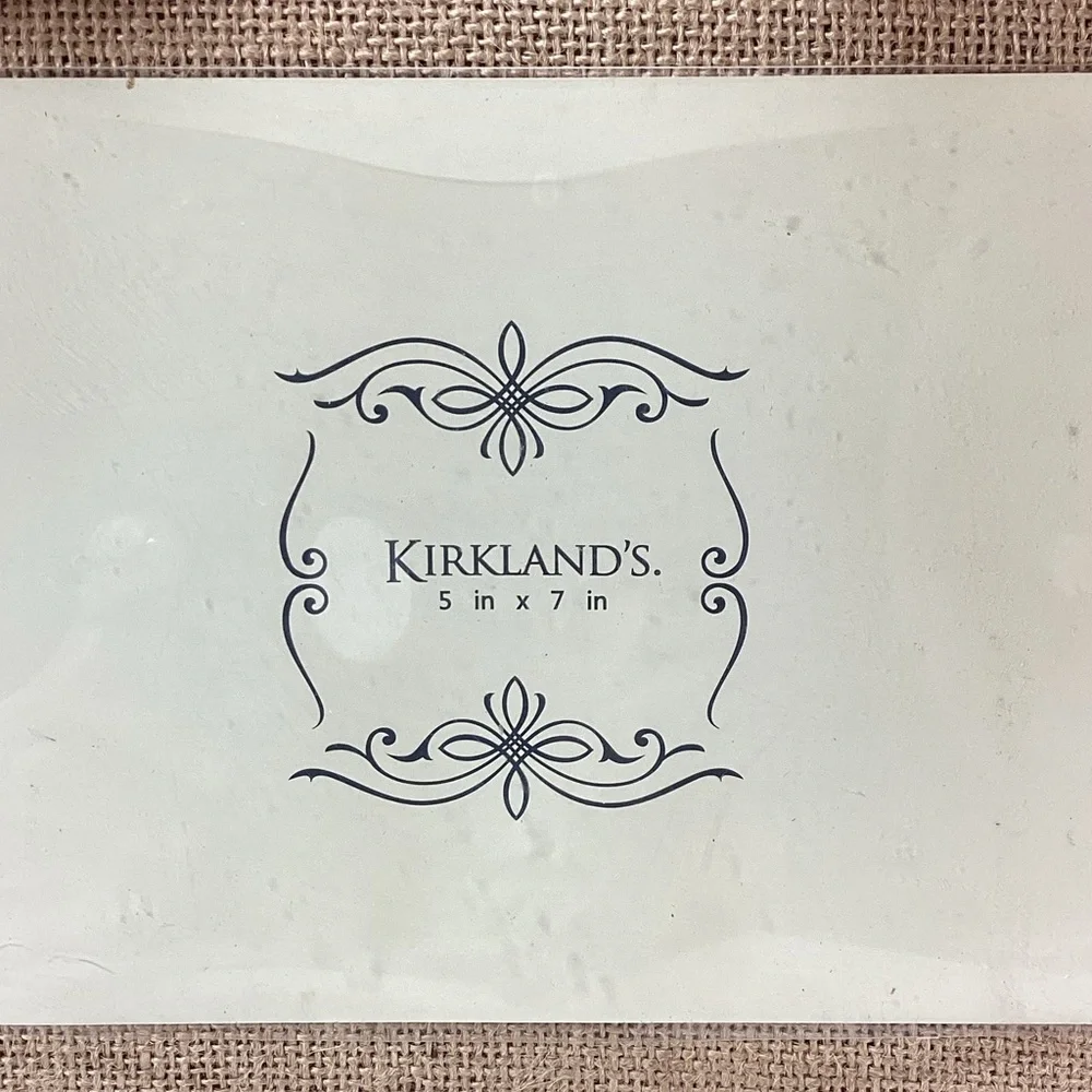 Kirkland’s 5x7 Wooden Frame with Burlap and Shiplap Accents